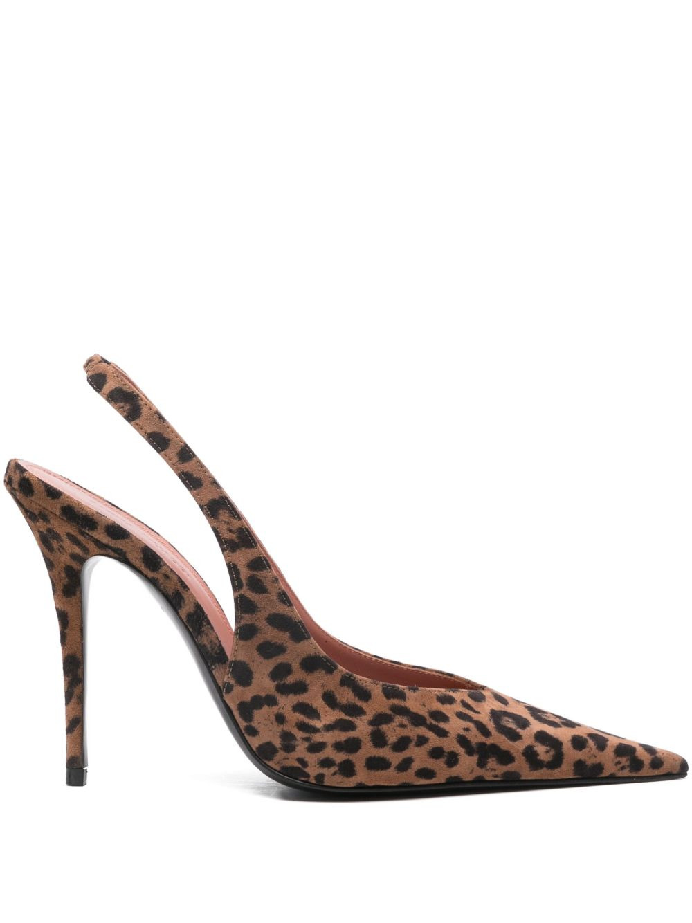 105mm leather heeled pumps - 1