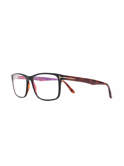 TOM FORD tortoiseshell-effect square-frame glasses outlook