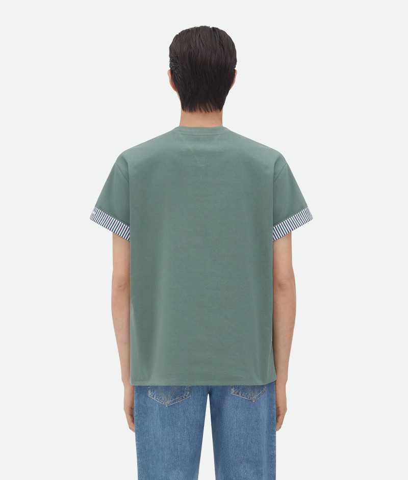Double Layer Striped Cotton T-Shirt 3