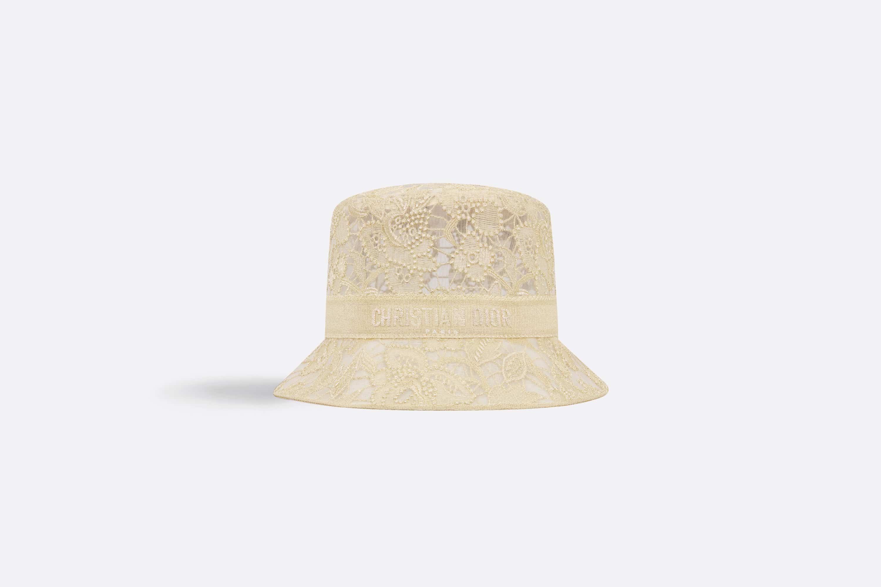Dior Or D-Bobby D-Lace Macramé Small Brim Bucket Hat - 2