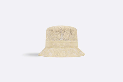 Dior Dior Or D-Bobby D-Lace Macramé Small Brim Bucket Hat outlook