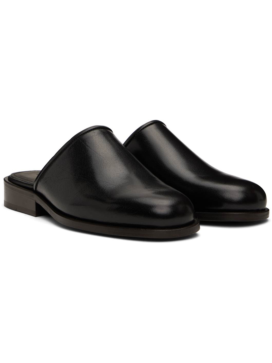 Black Square Mules - 4