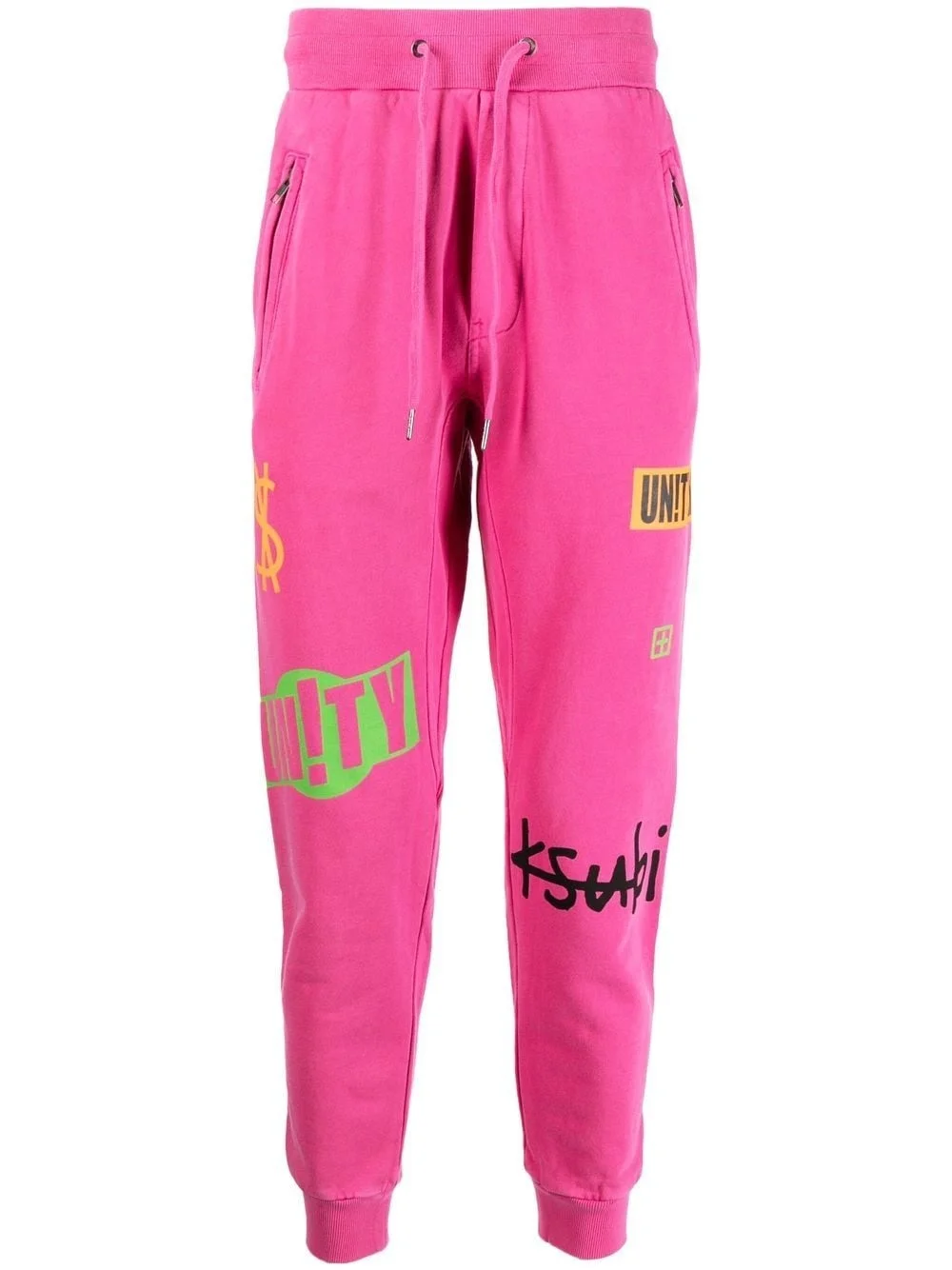 cotton logo-print track pants - 1