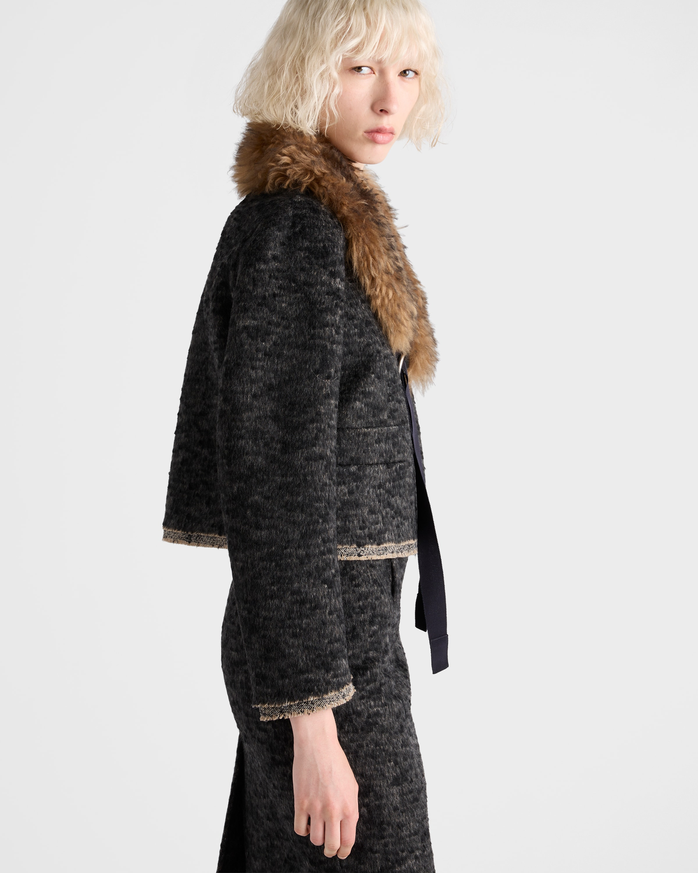 Single-breasted double tweed jacket - 3