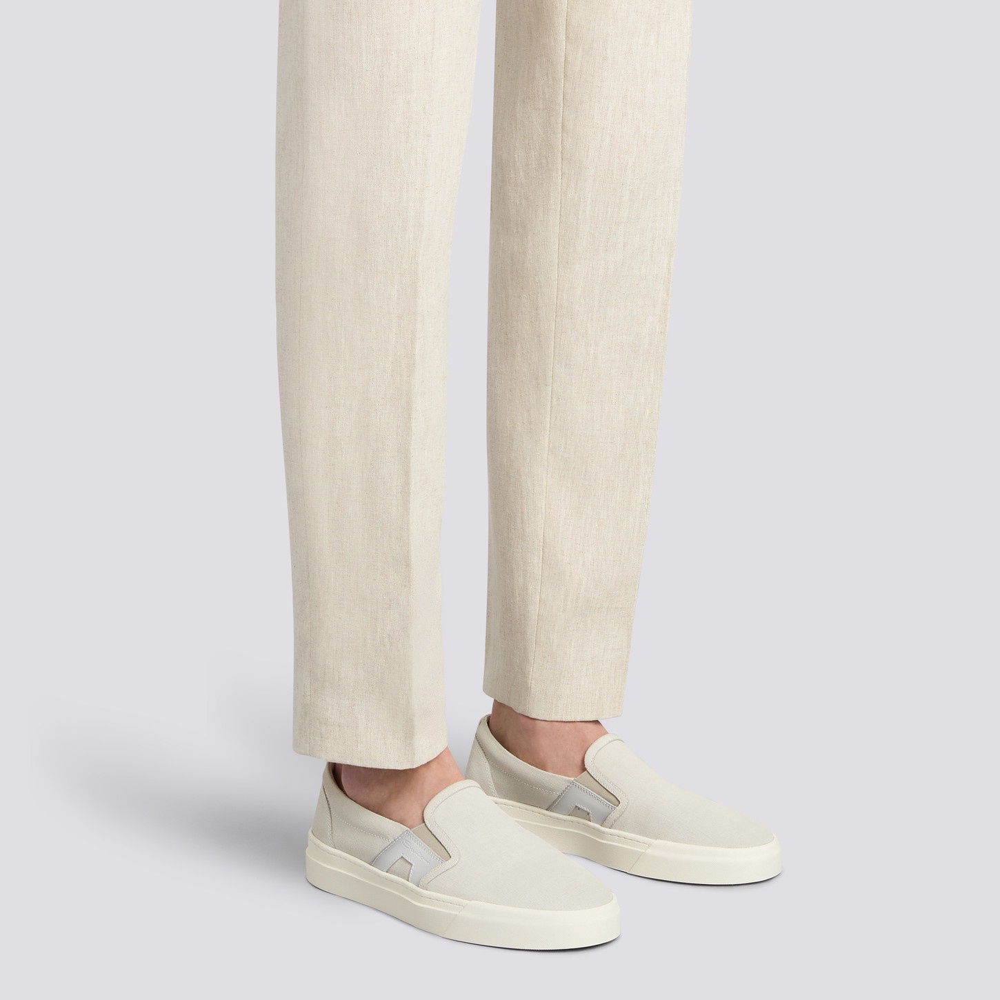 Men's grey suede slip-on sneaker - 2