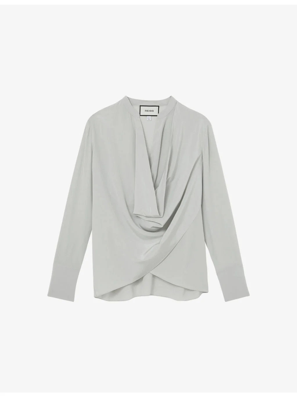 Lauren Notch-Neck Draped Silk Shirt - 1