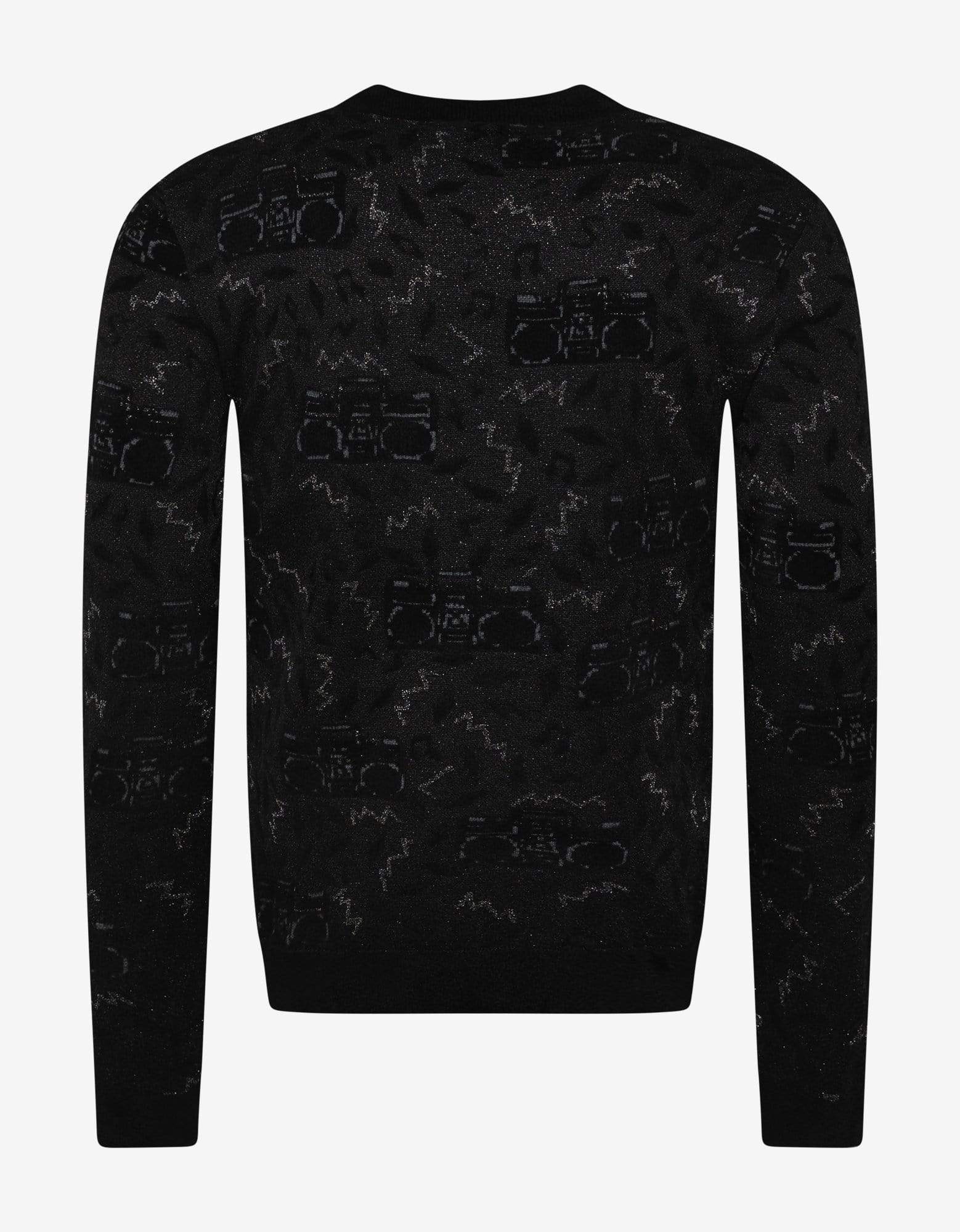 Saint Laurent Radio Jacquard Oversized Sweater - 7