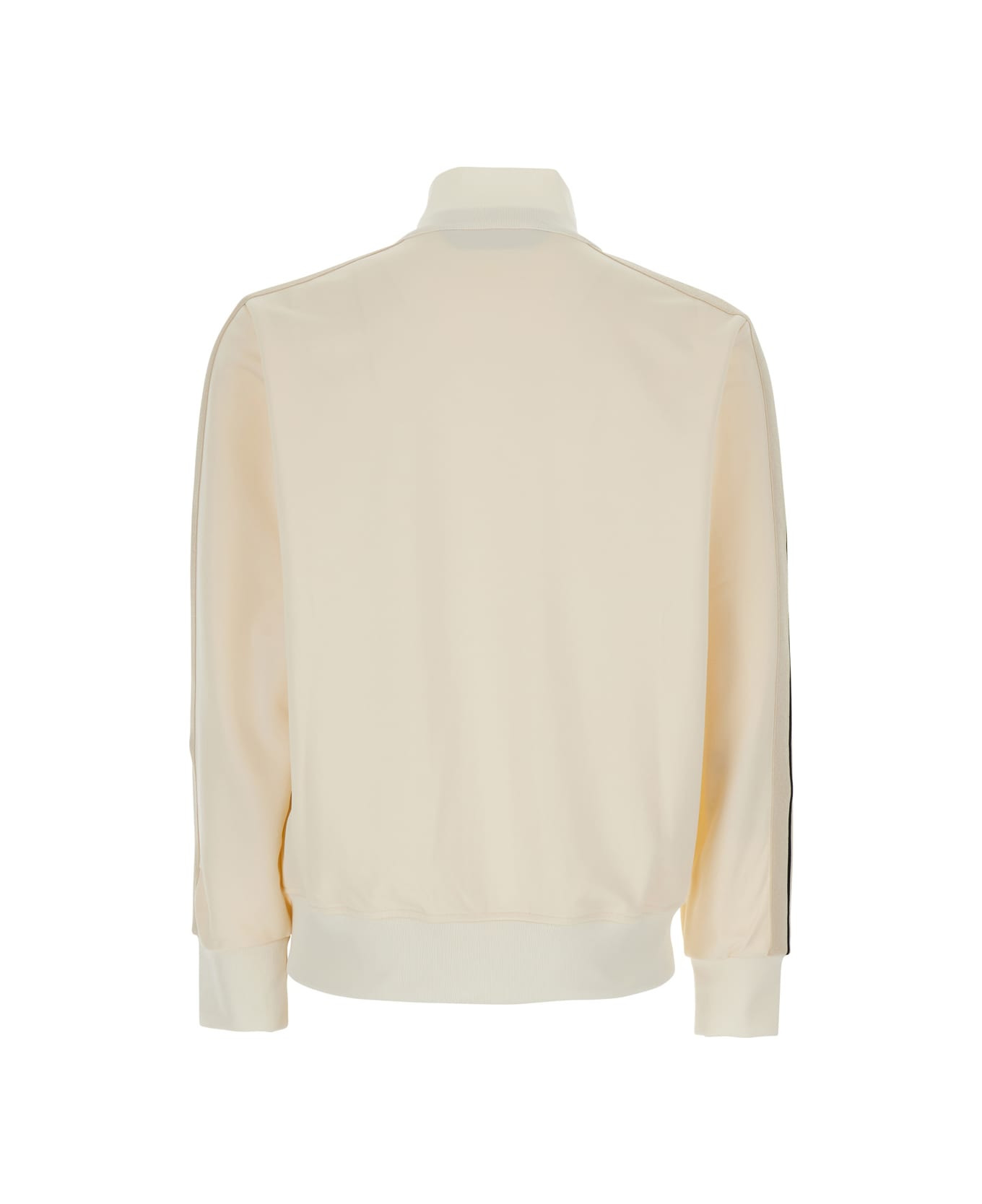 'classic Logo' White Sweatshirt With Logo Printed On The Front In Tech Fabric Man - 2