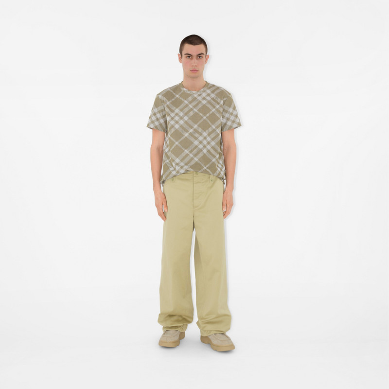 Burberry Check Stretch Cotton Blend T-shirt outlook