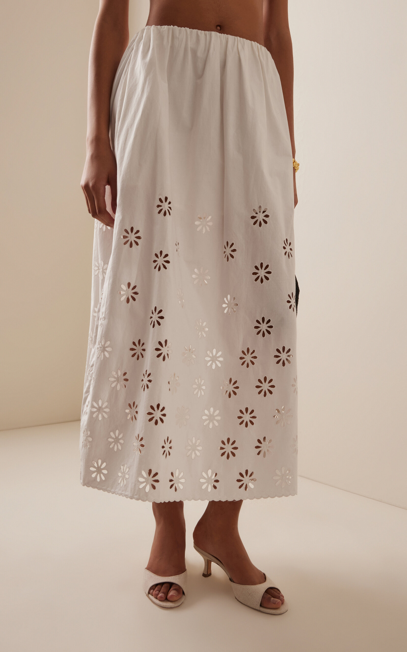 Exclusive Riviera Cecilia Cotton Maxi Skirt white - 3