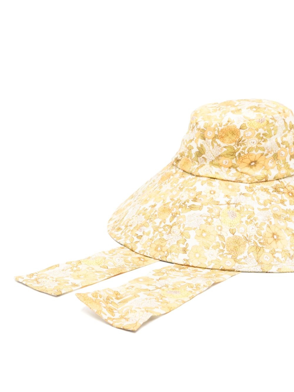 floral-print wide-brim hat - 2
