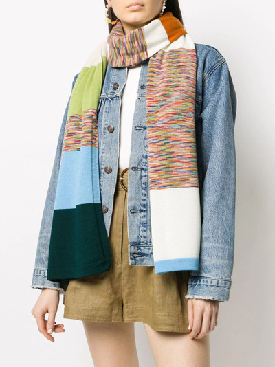 Missoni block color knit scarf outlook