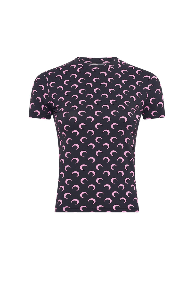 Moon Printed Jersey SS Crewneck Top 1