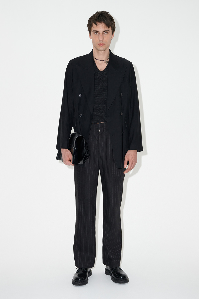 Our Legacy Borrowed Chino Black Chalk Stripe outlook