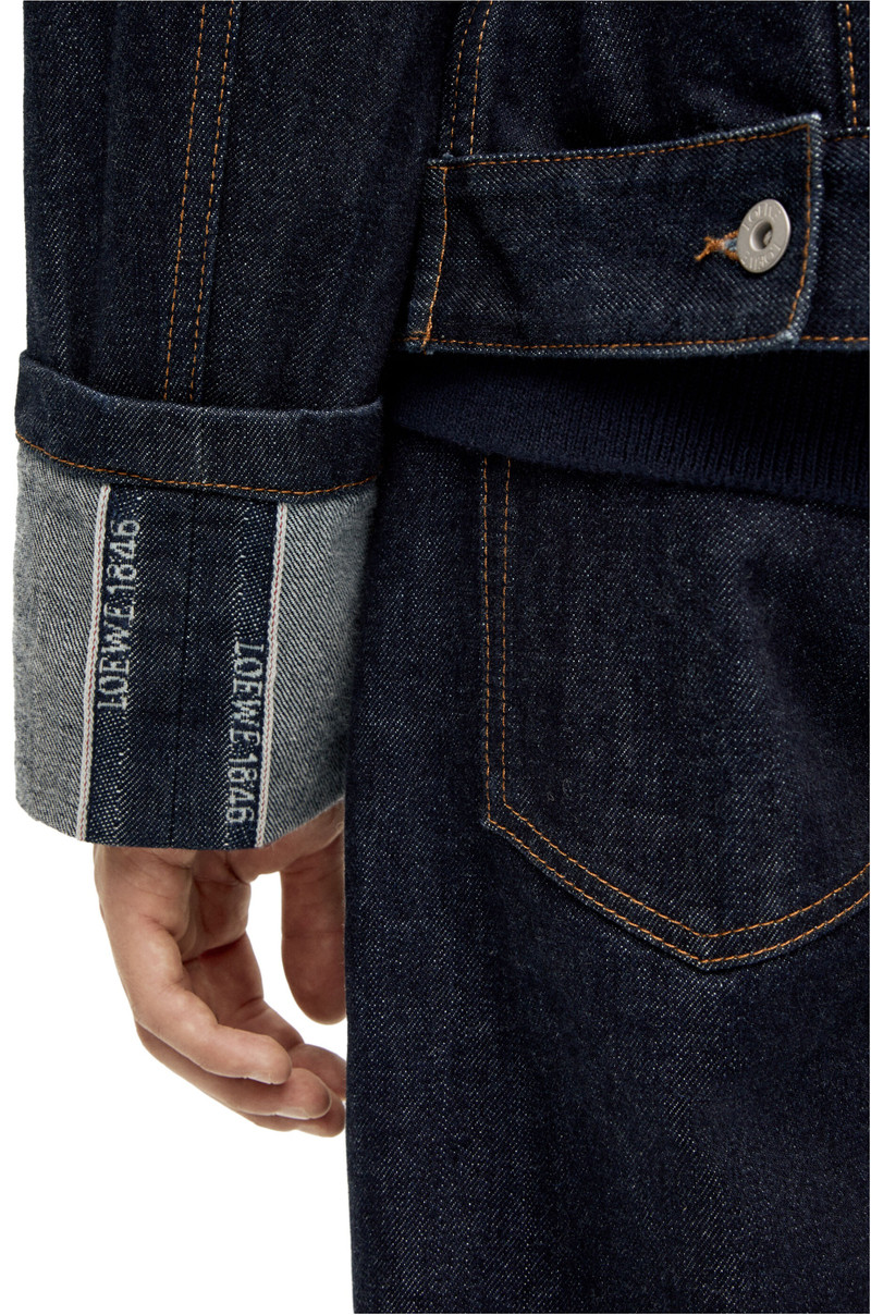 Fisherman turn-up jacket in denim 5