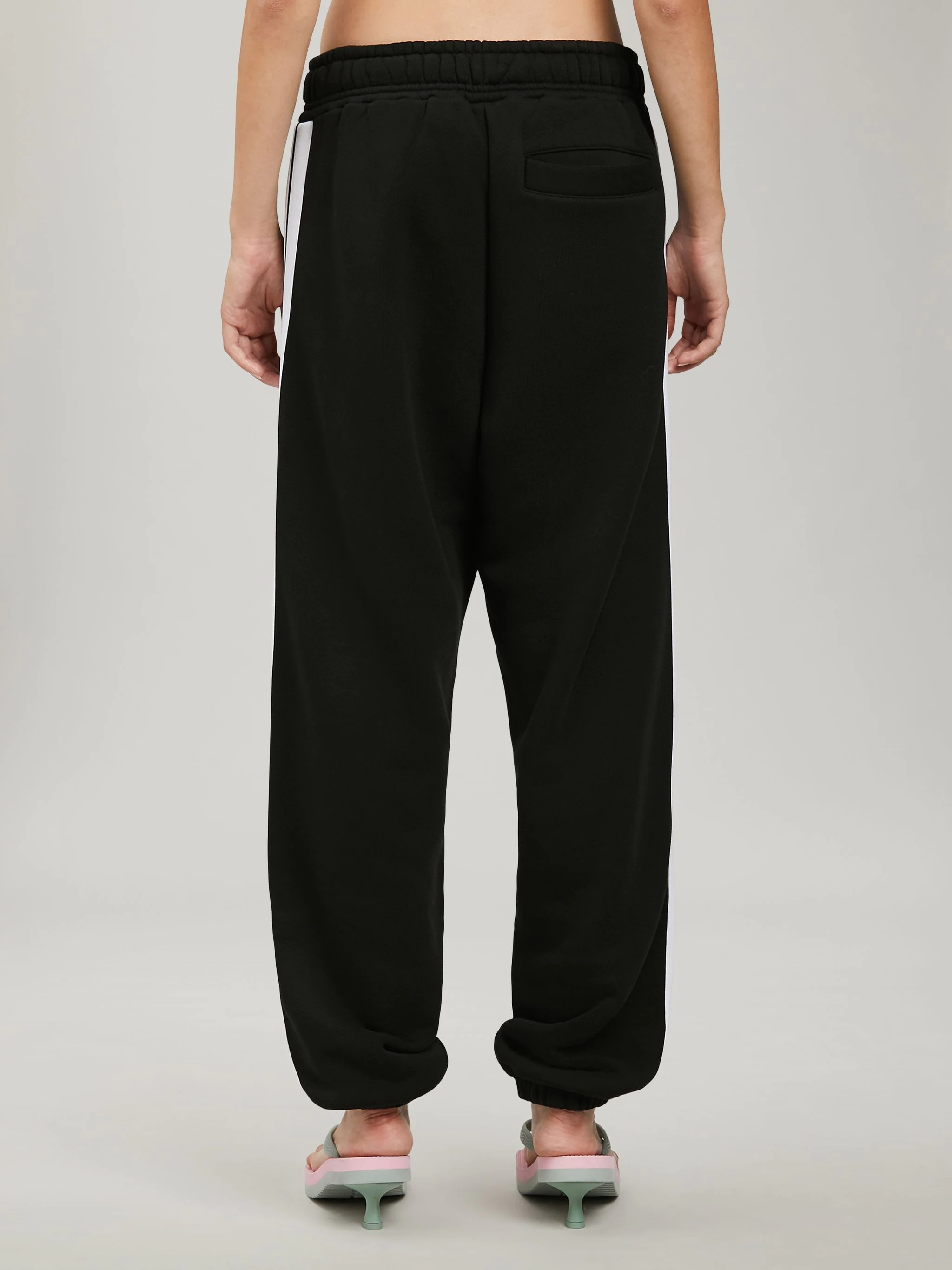 BLACK TRACK SWEATPANTS - 5