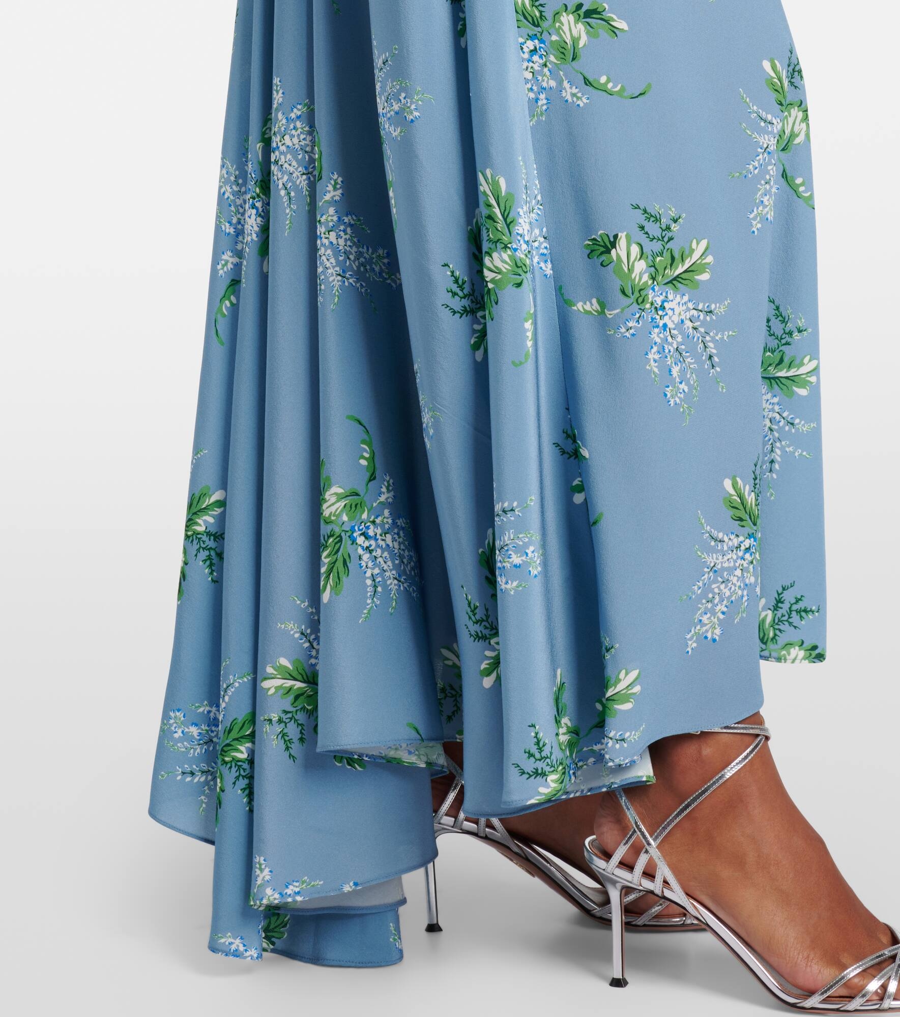 Floral silk cocktail dress - 5