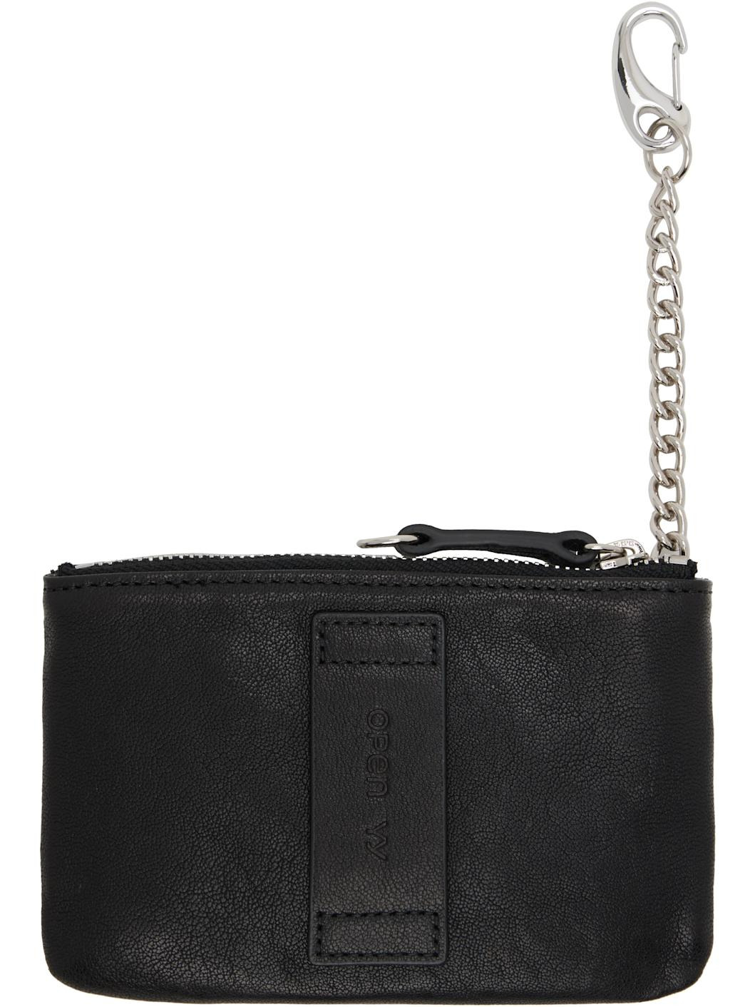 Black Heart Stud Chain Wallet - 2