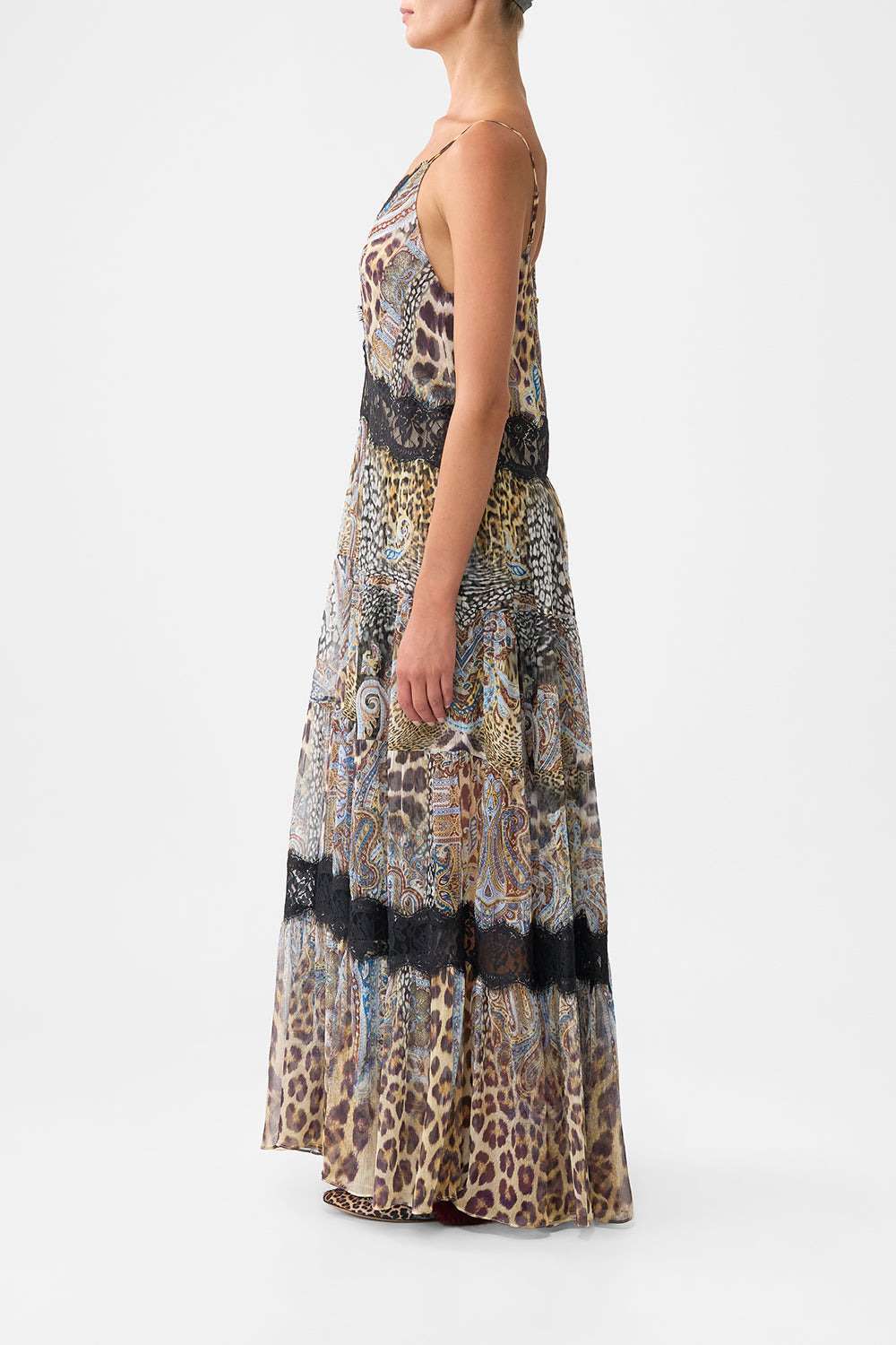 TRAPEZE TIERED DRESS WITH LINING - 4