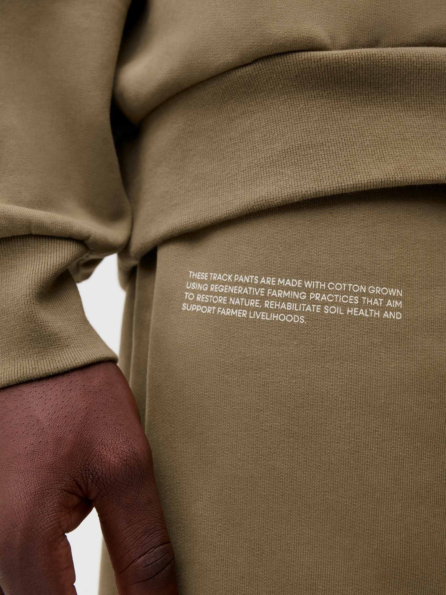 Mens In Conversion Cotton Track Pants - Carbon Brown - 3