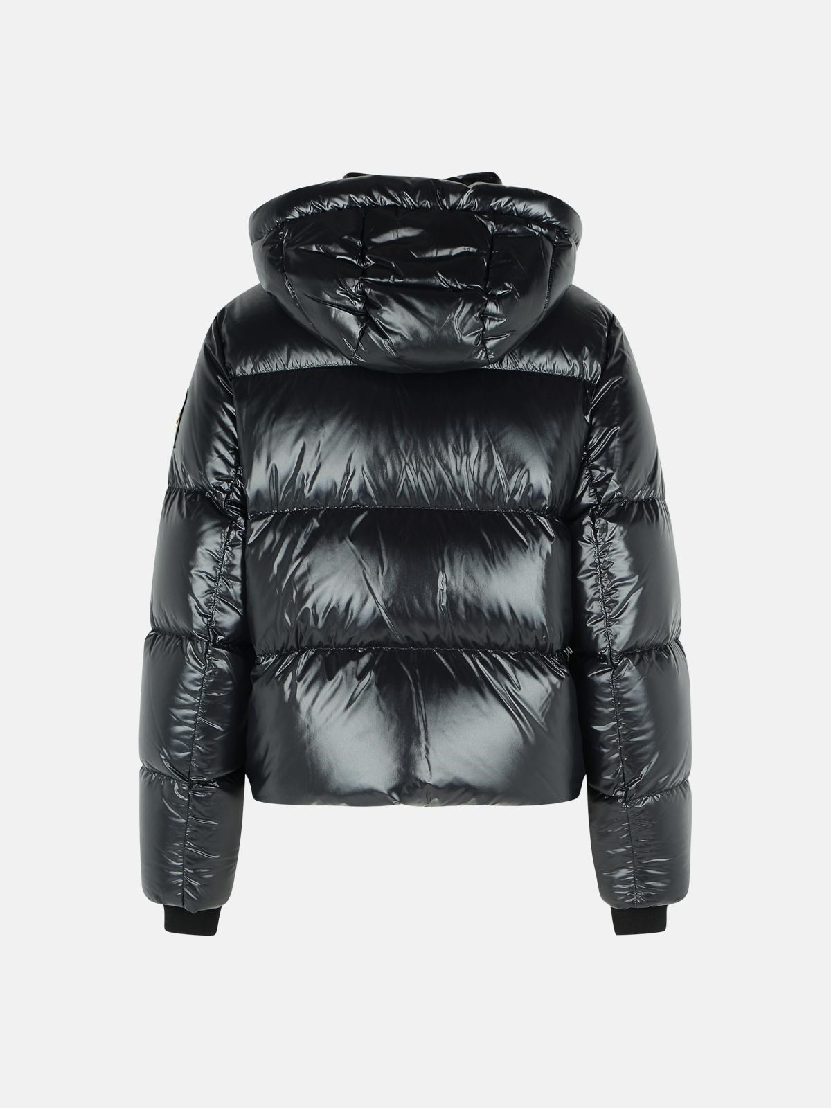BLACK NYLON DOWN JACKET - 3