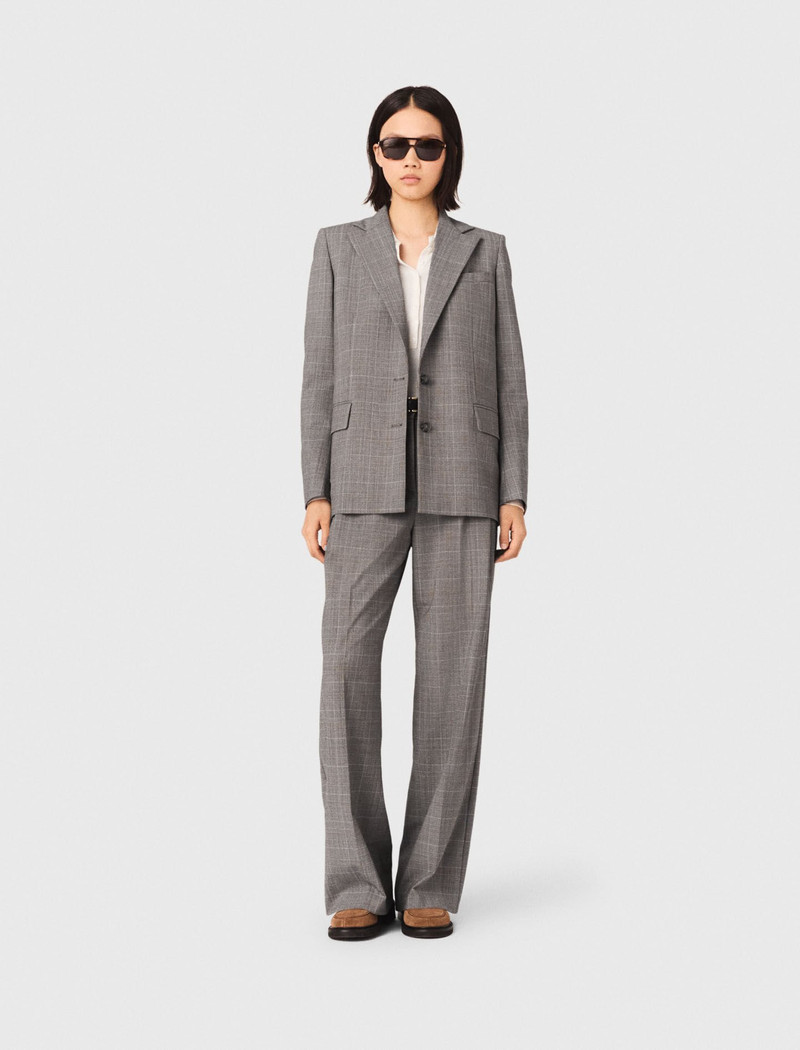 maje Checked suit jacket outlook