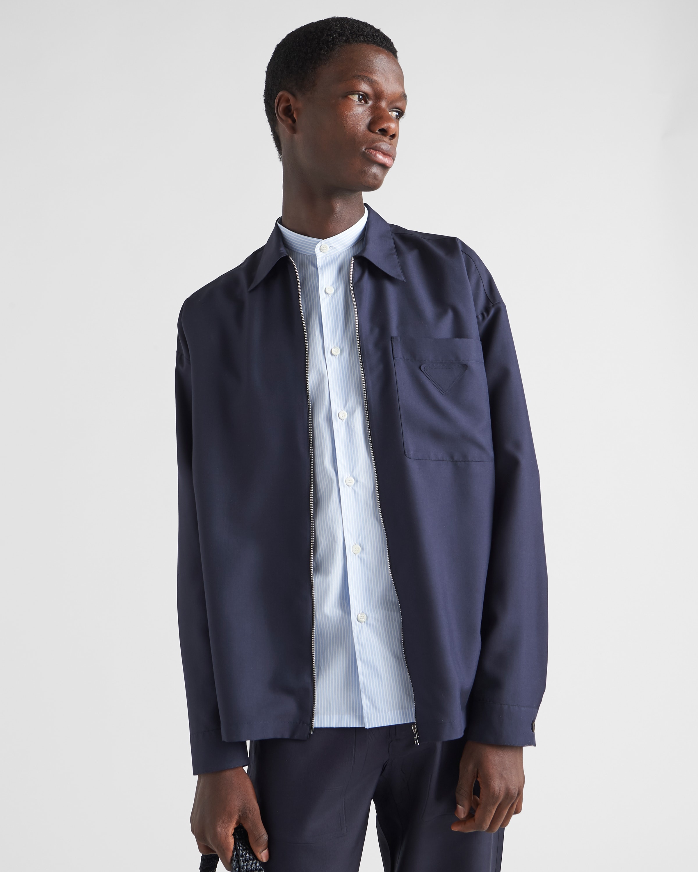 Silk shirt with zipper - 4