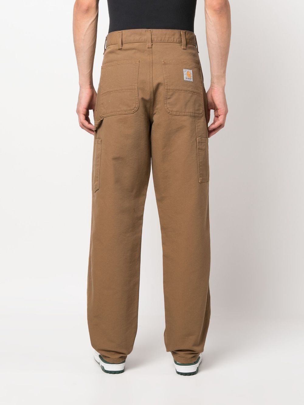 straight-leg organic-cotton trousers - 4