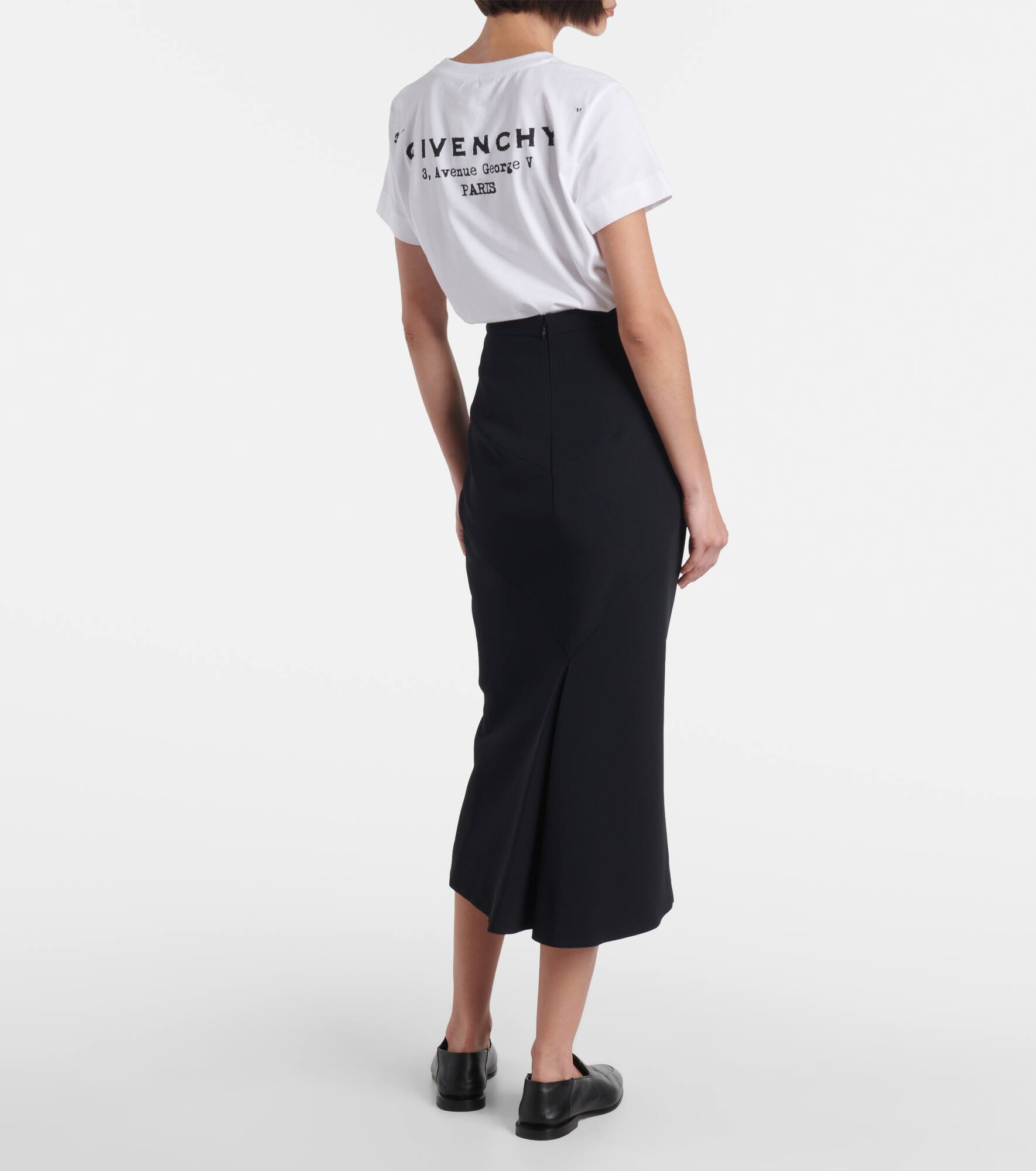 Cady crêpe pencil skirt - 3