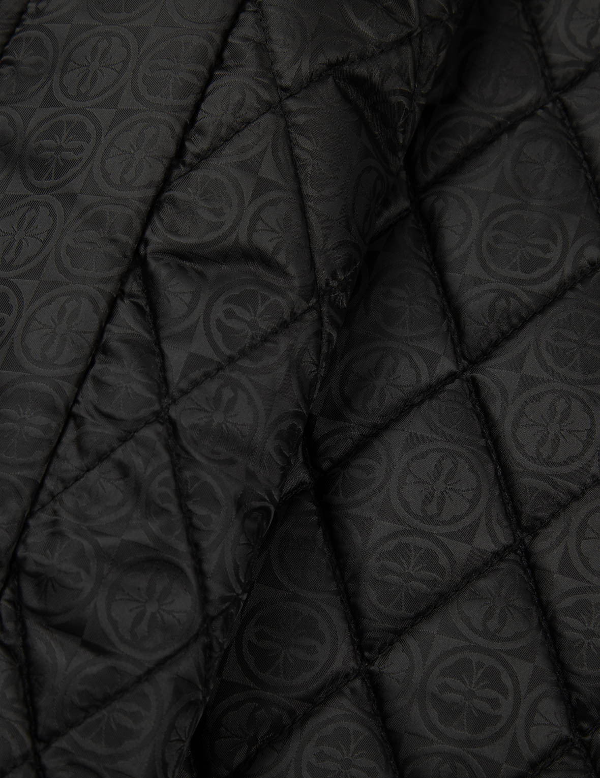 WASHED KAMON JACQUARD RELAX FIT DENIM PADDED VEST - 13