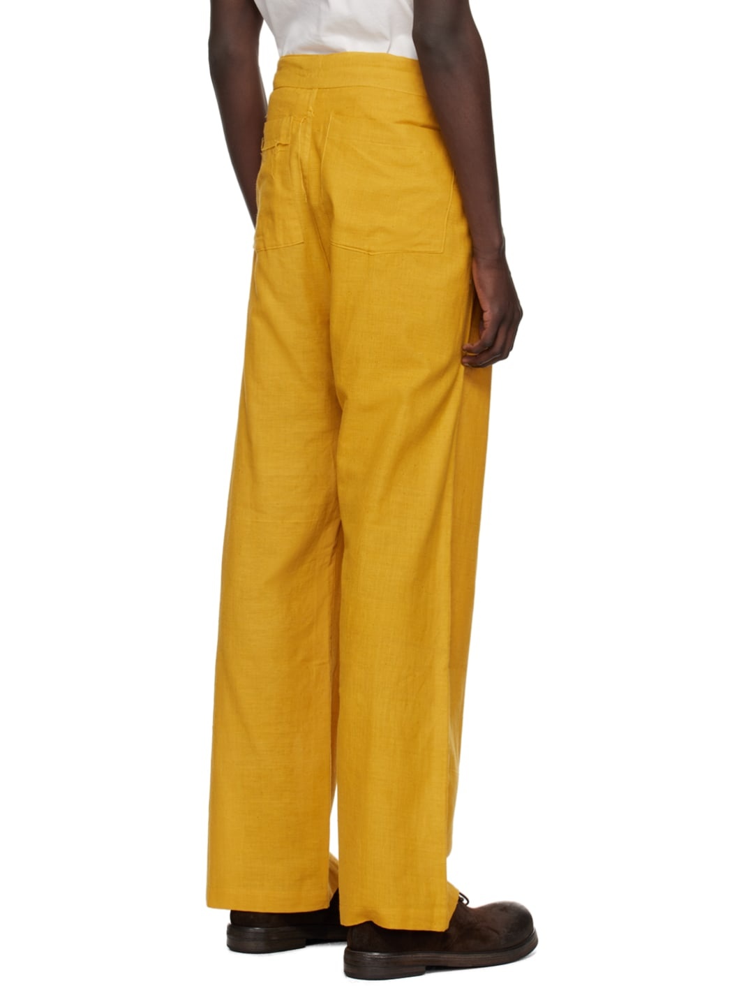 Yellow Khadi Trousers - 3