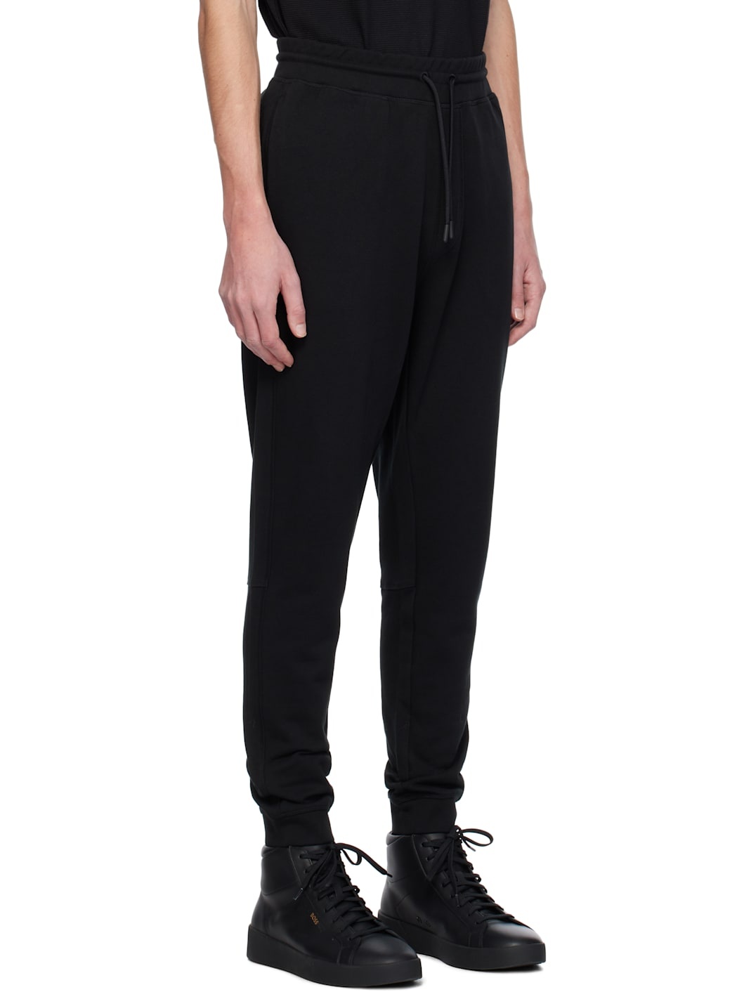 Black Logo Patch Track Pants - 2