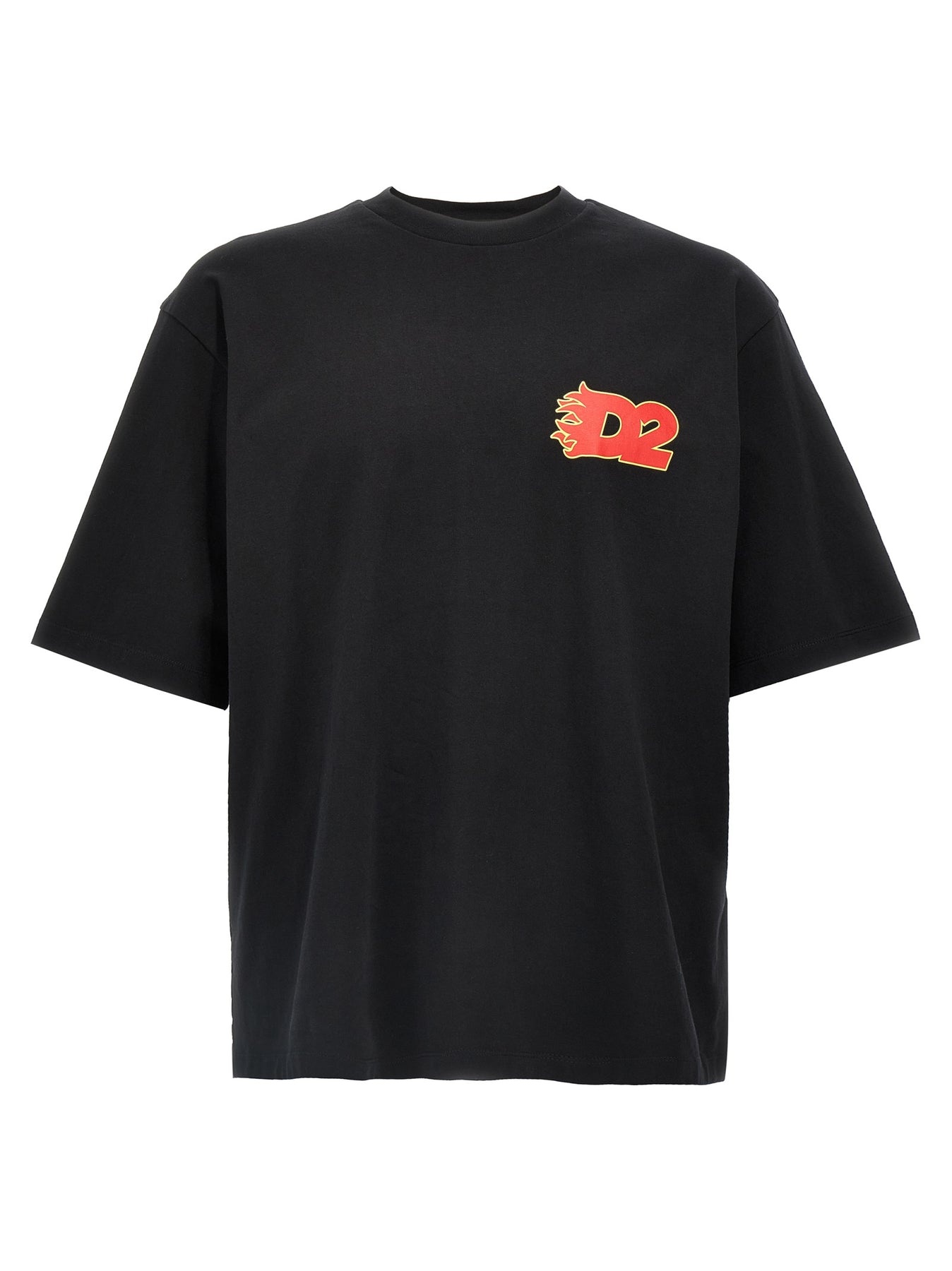 Logo Print T-Shirt Black - 1