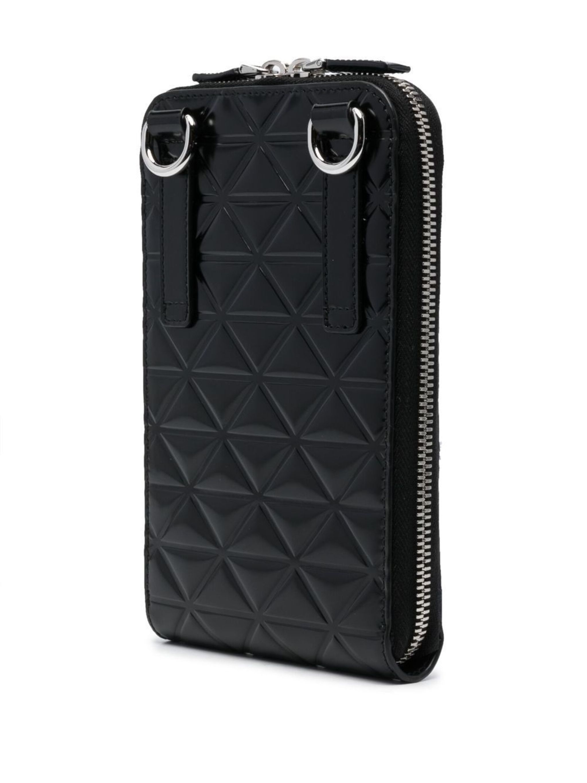 triangle-logo leather phone case - 8