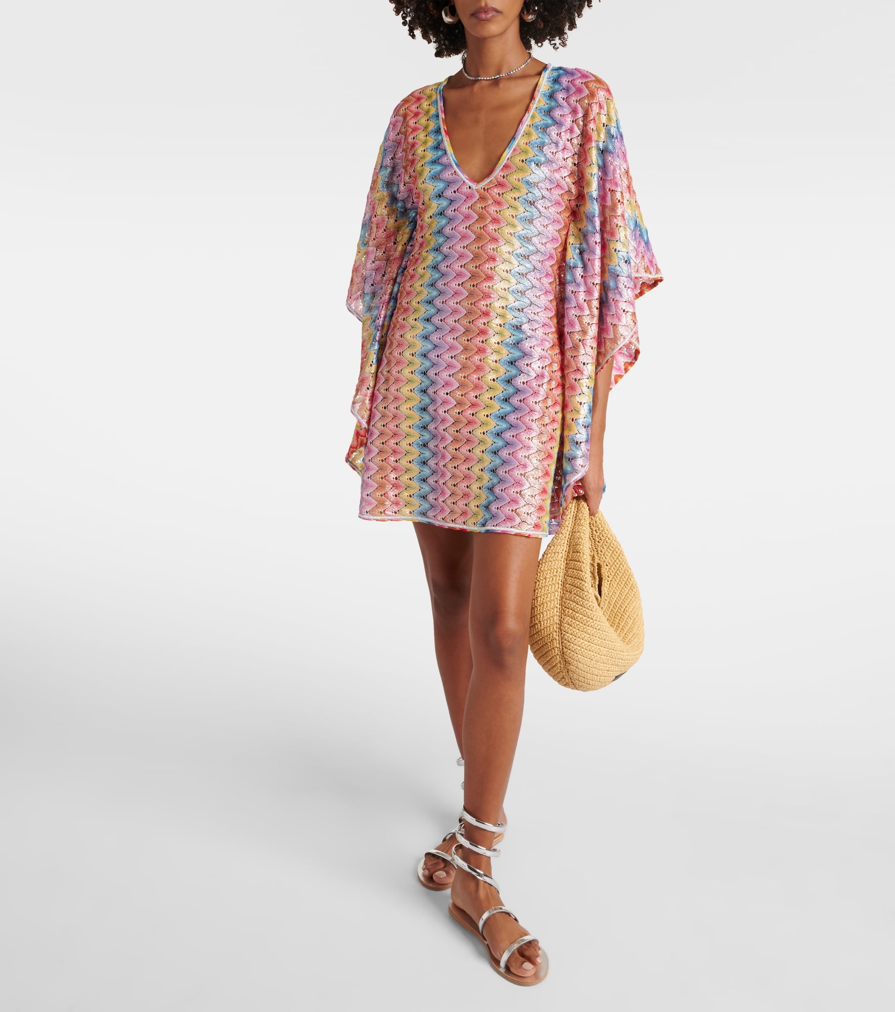 Zigzag lamé beach dress - 2