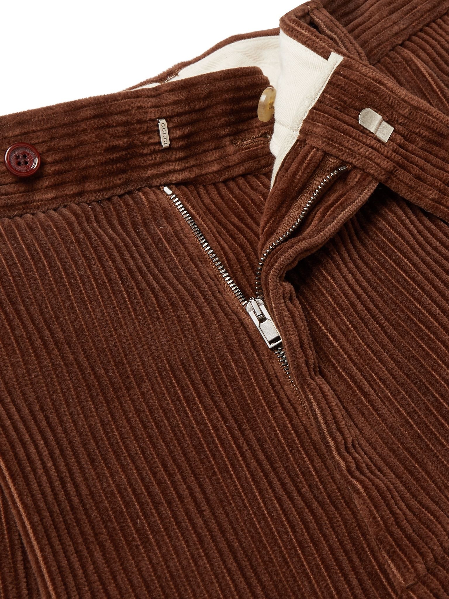 Pleated Cotton-Corduroy Trousers - 3