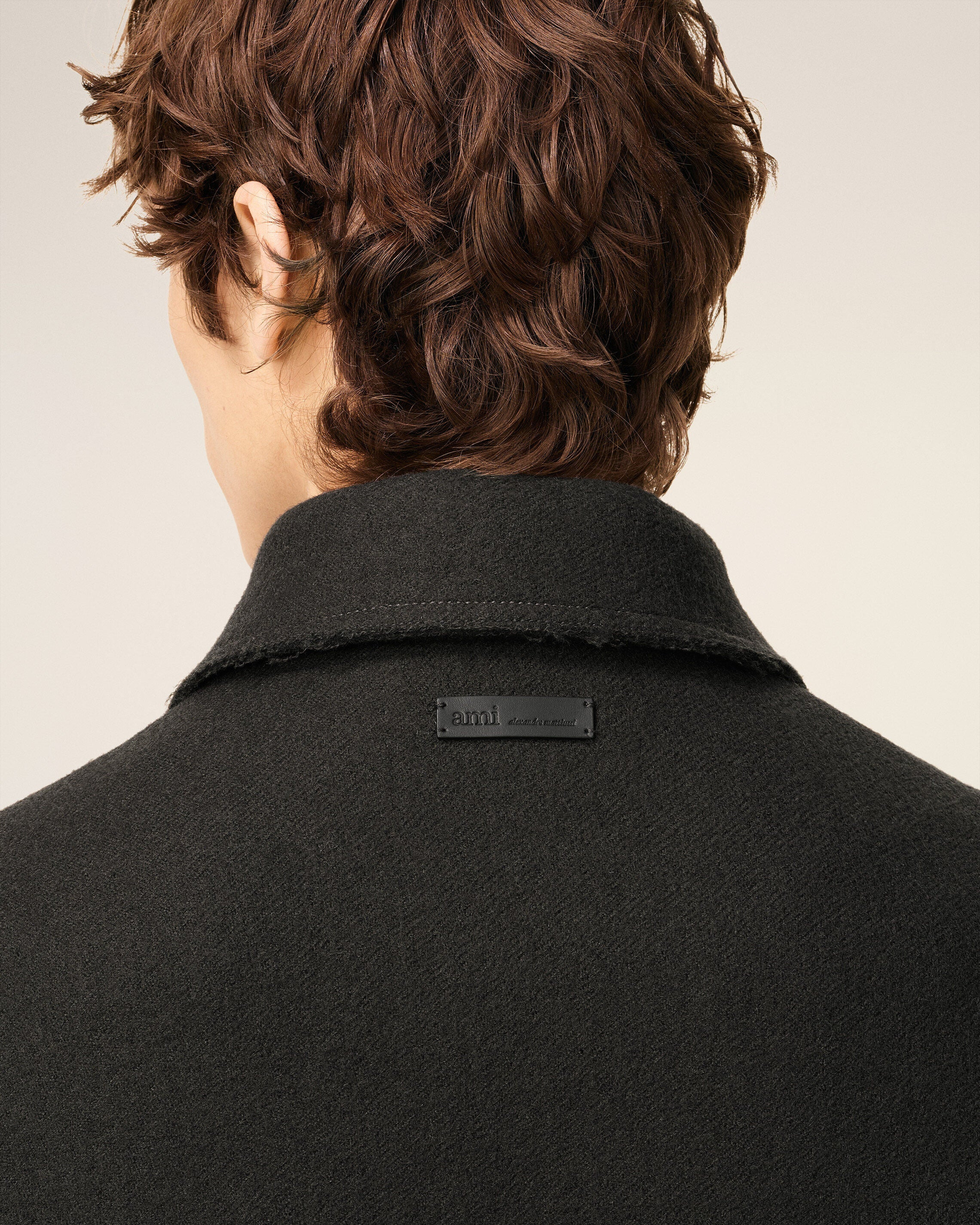 BLACK WOOL BUTTONED JACKET - 4
