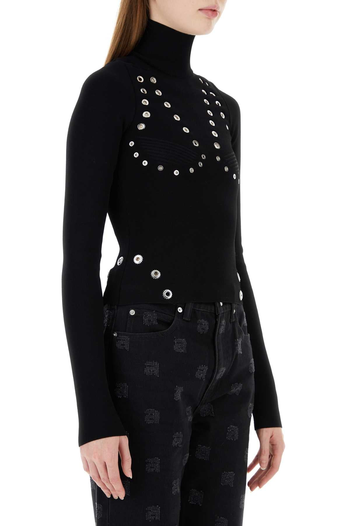 Off White Women Black Viscose Blend Top - 3