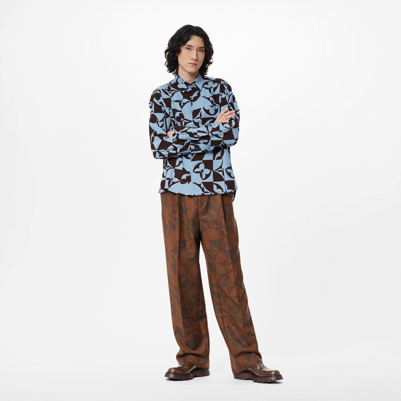 Louis Vuitton Monogram Flowers Light Long Sleeve Flannel Shirt outlook