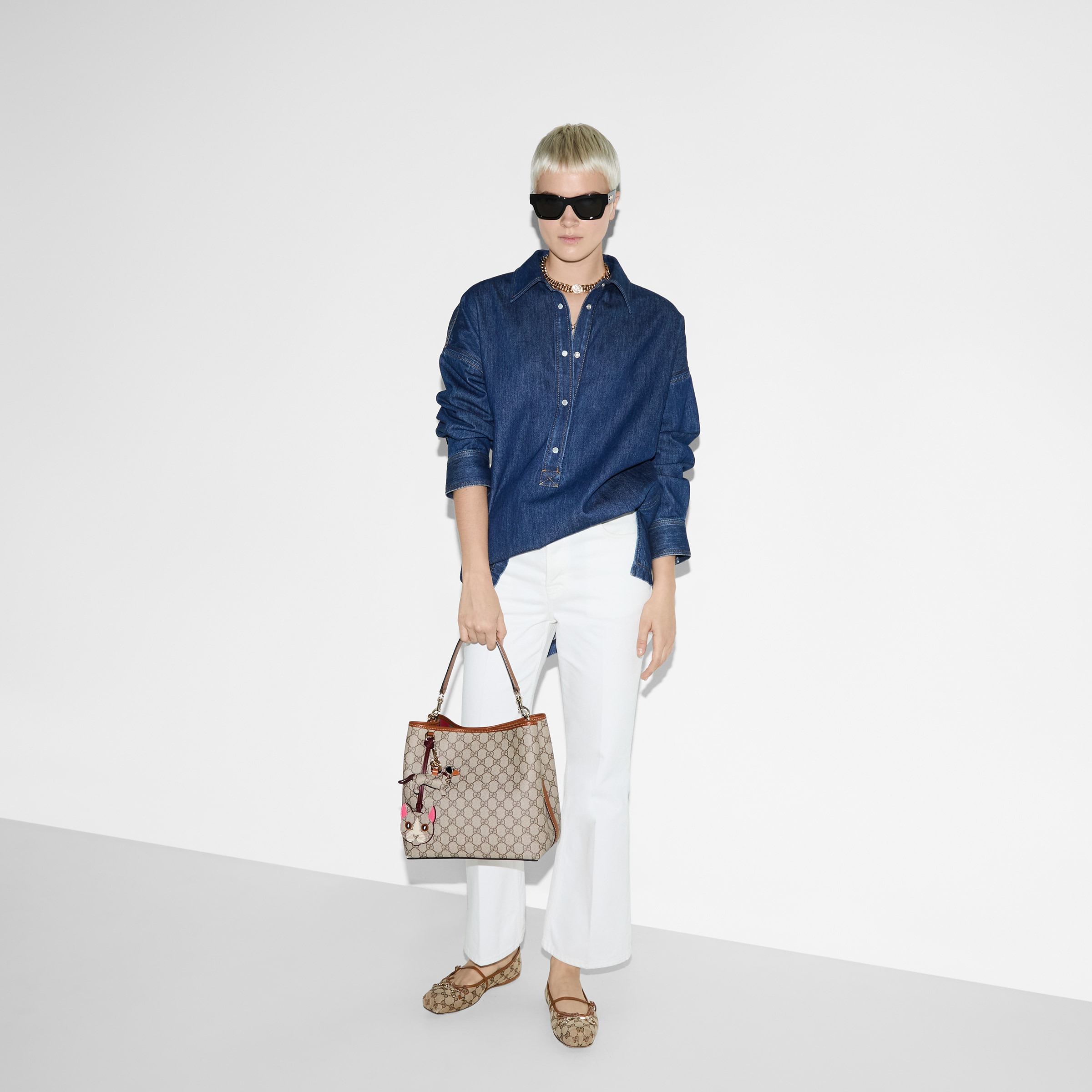 GG Emblem small shoulder bag - 3