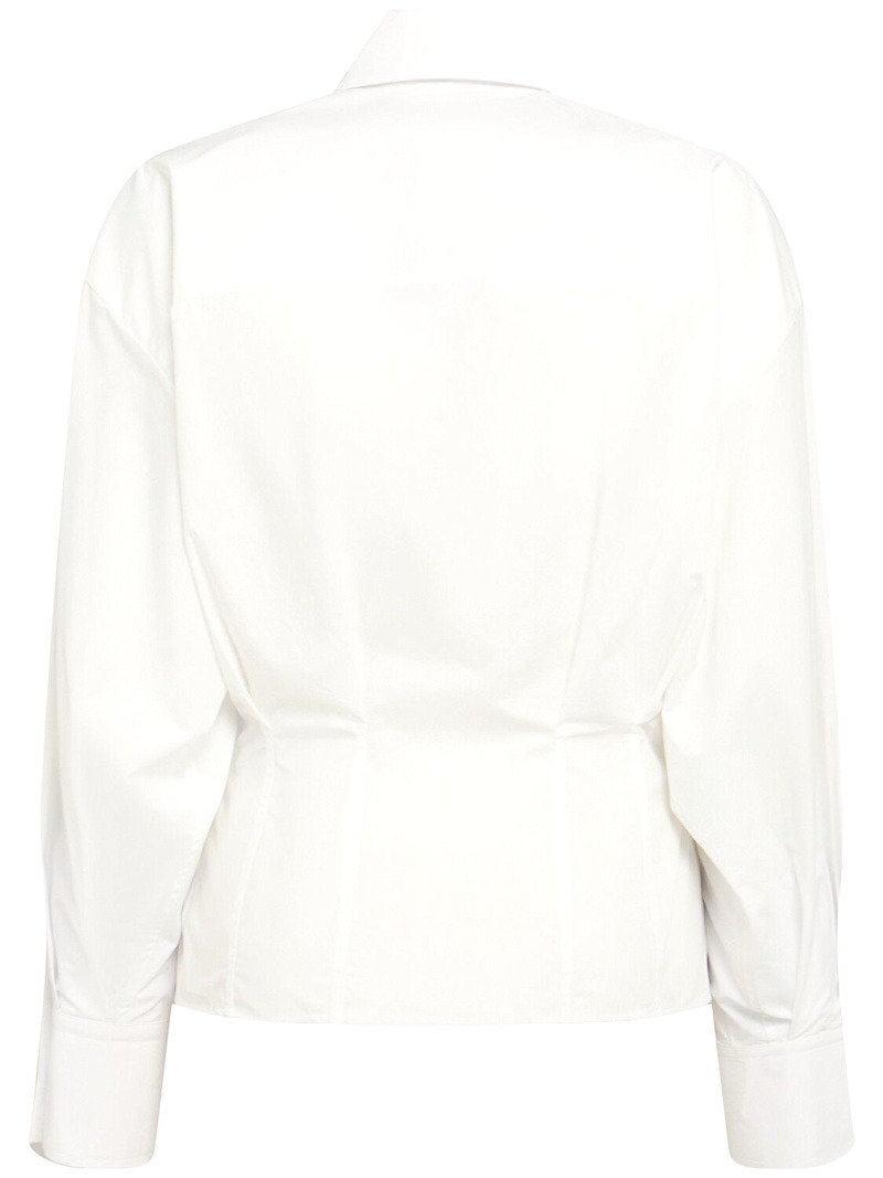Corset cotton poplin shirt - 4
