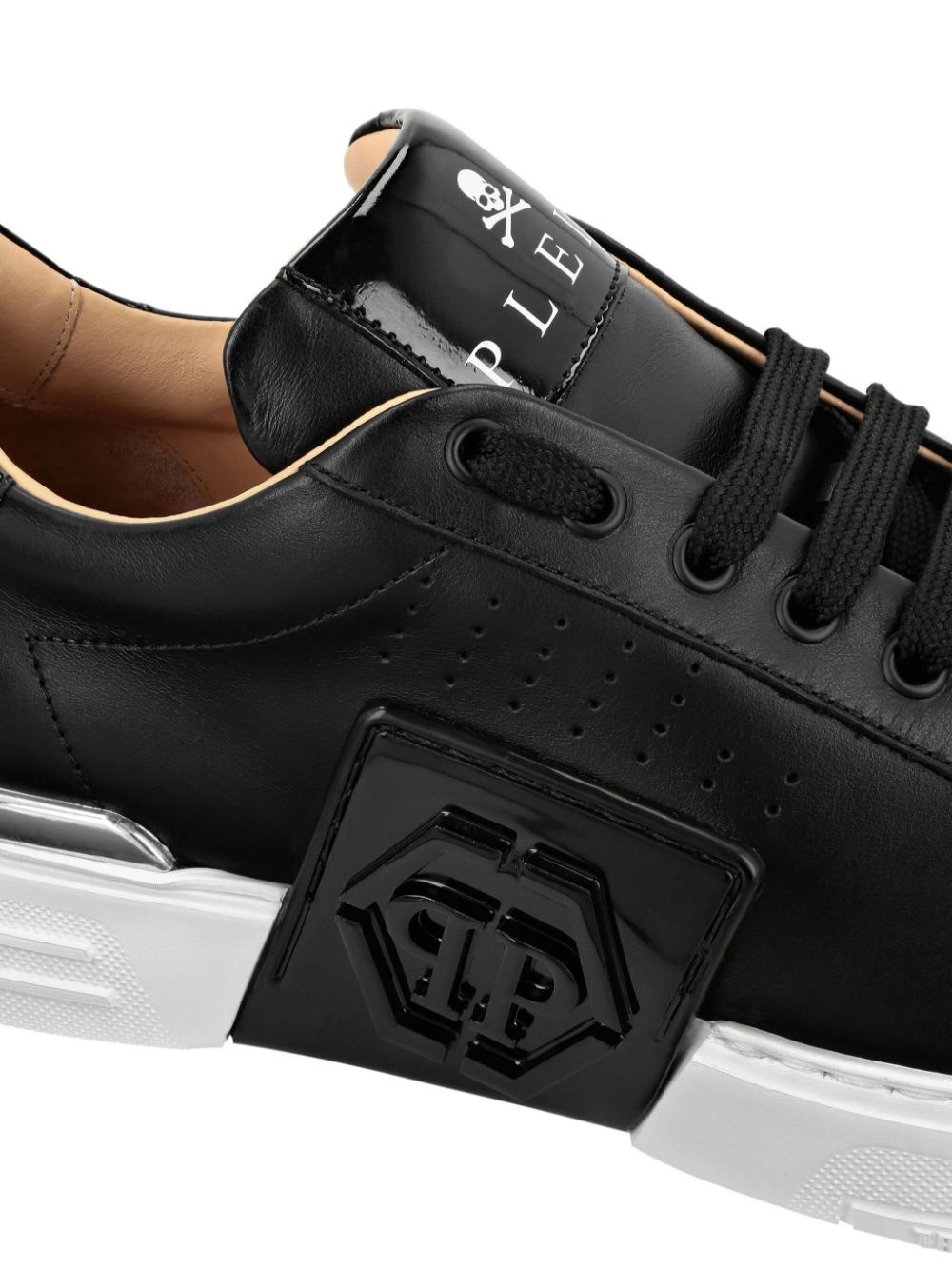 logo-appliquÃ© lace-up sneakers - 3