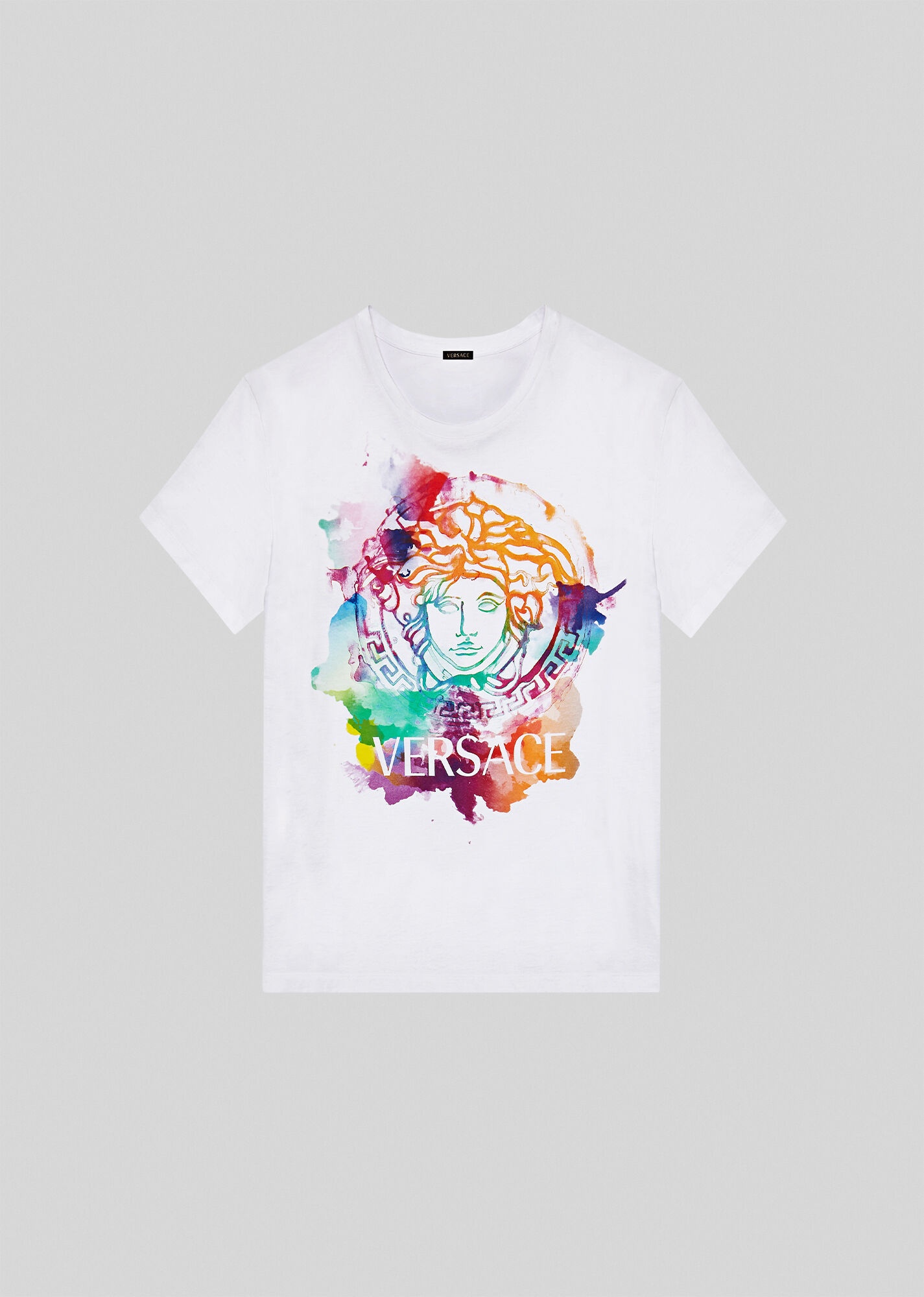 Watercolor Medusa Motif T-Shirt - 1