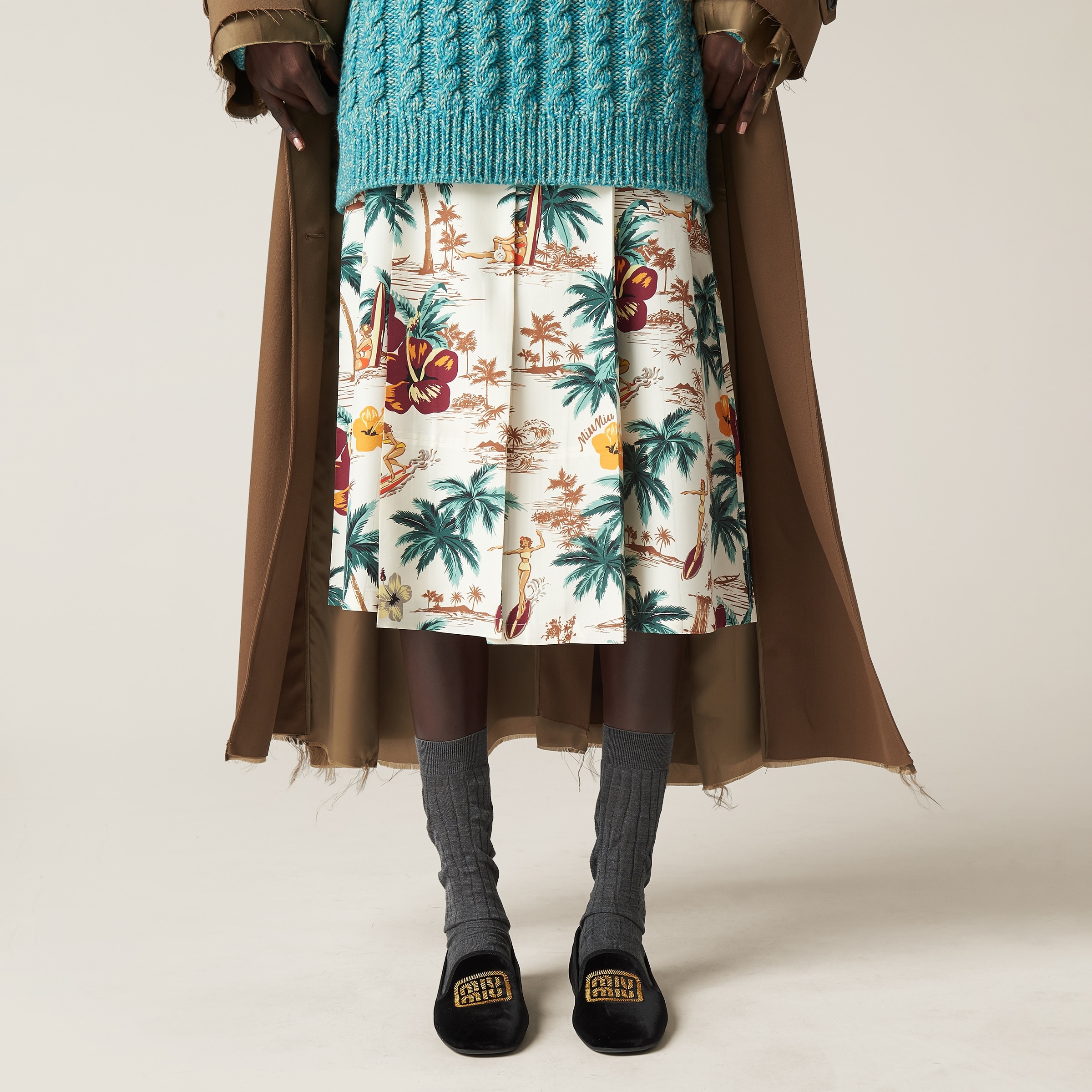 Printed silk dress - 4