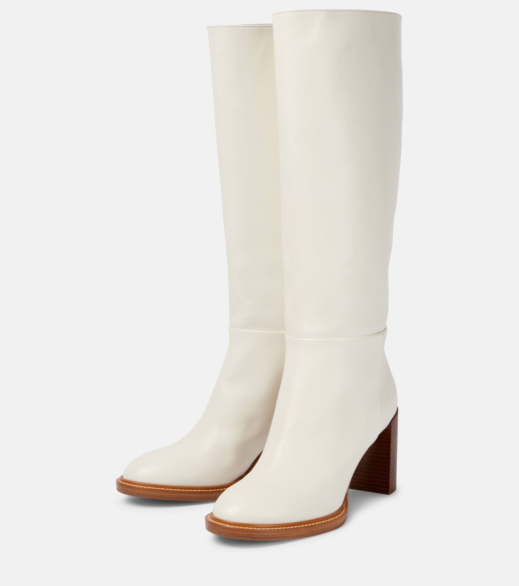 Bocca leather knee-high boots - 5