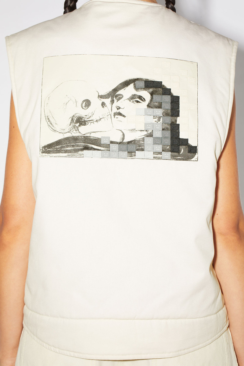 Printed gilet - Ecru beige 5