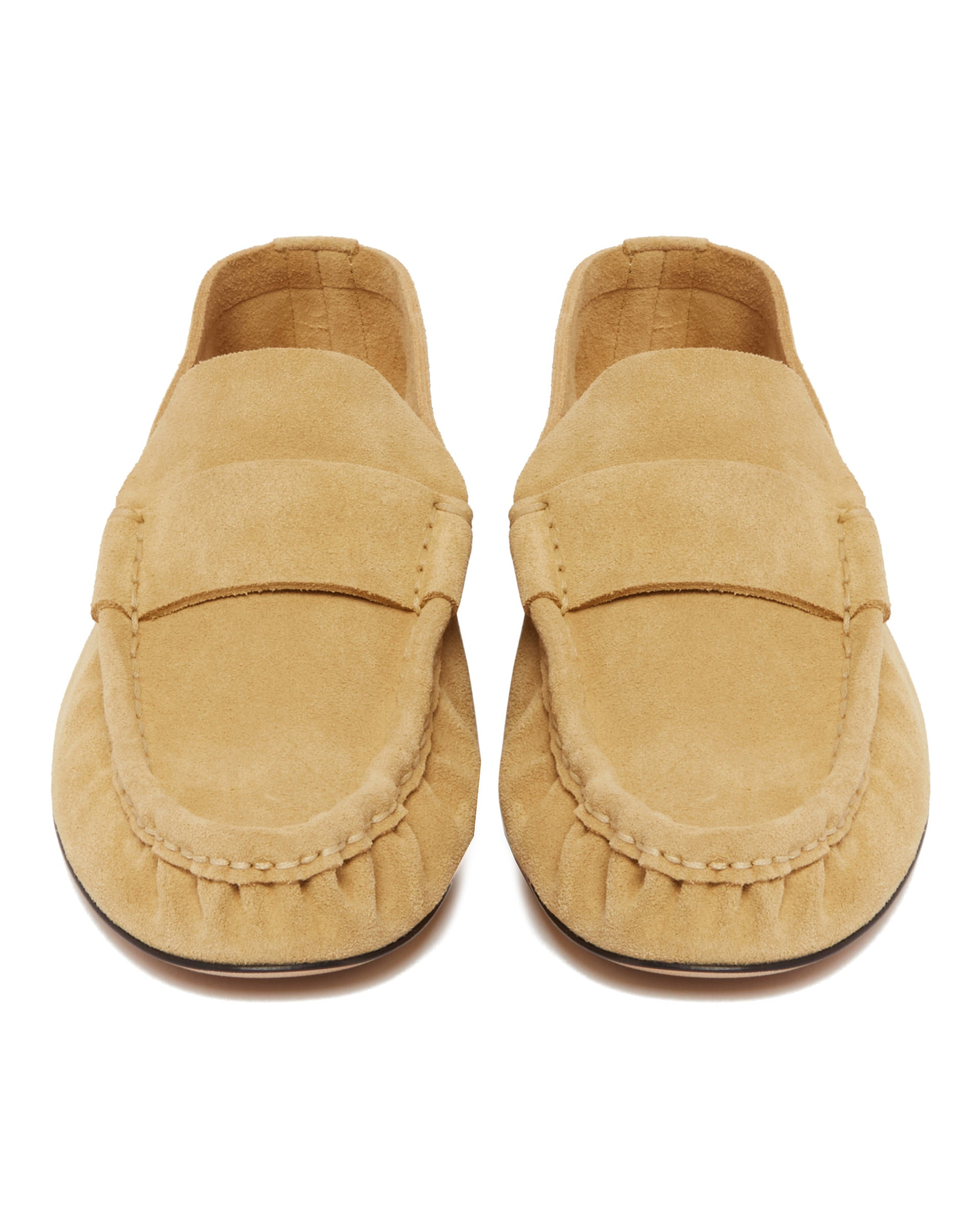 Beige Suede Soft Moccasins - 4