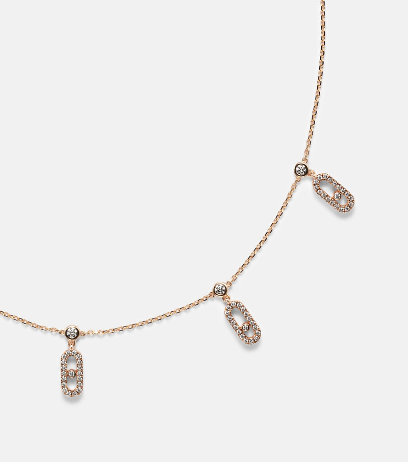 Move Uno 18kt rose gold choker with diamonds 4
