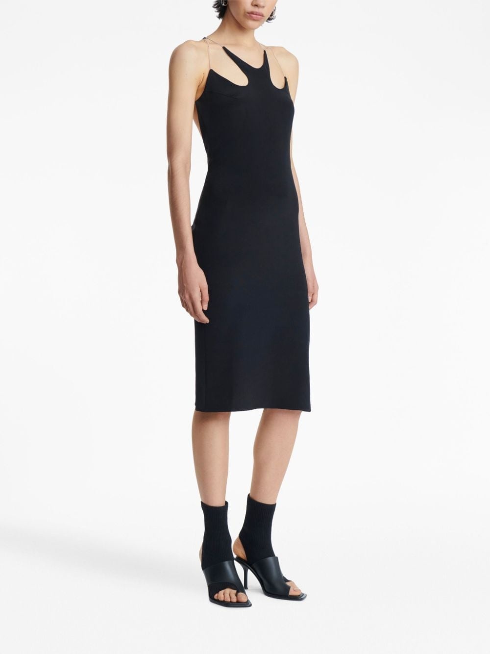 scoop-back midi-dress - 3