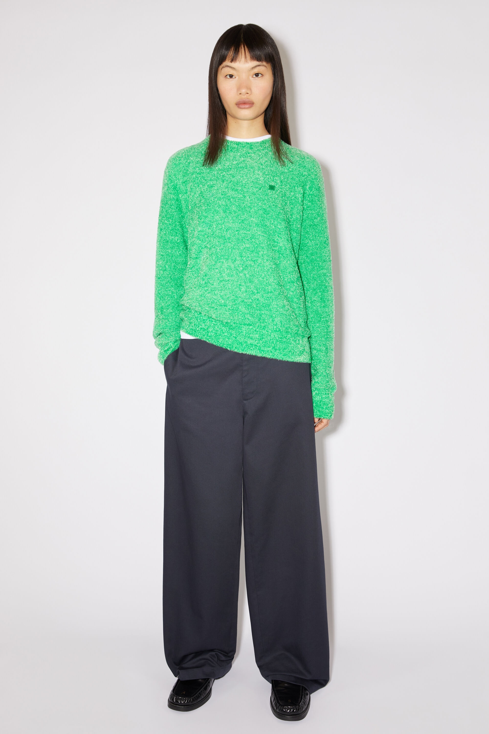 Crew neck knit jumper - Bright Green - 2